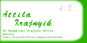 attila krajnyik business card